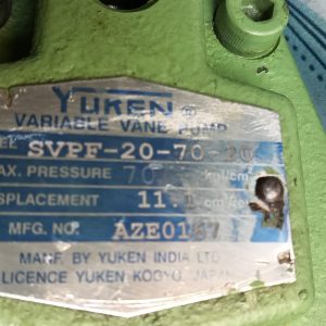 YUKEN VARIABLE VANE PUMP SVPF-20-70-20