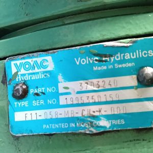 VOAC(VOLVO) HYDRAULICS F11-058-MB-CN-K-000
